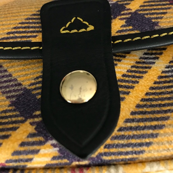 Yellow Plaid Dooney and Bourke Wristet - Picture 4 of 6